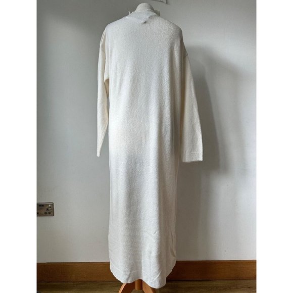 Mango Jumper Midi Knit Dress Cream High Neck Long Sleeve Size M - Picture 3 of 5